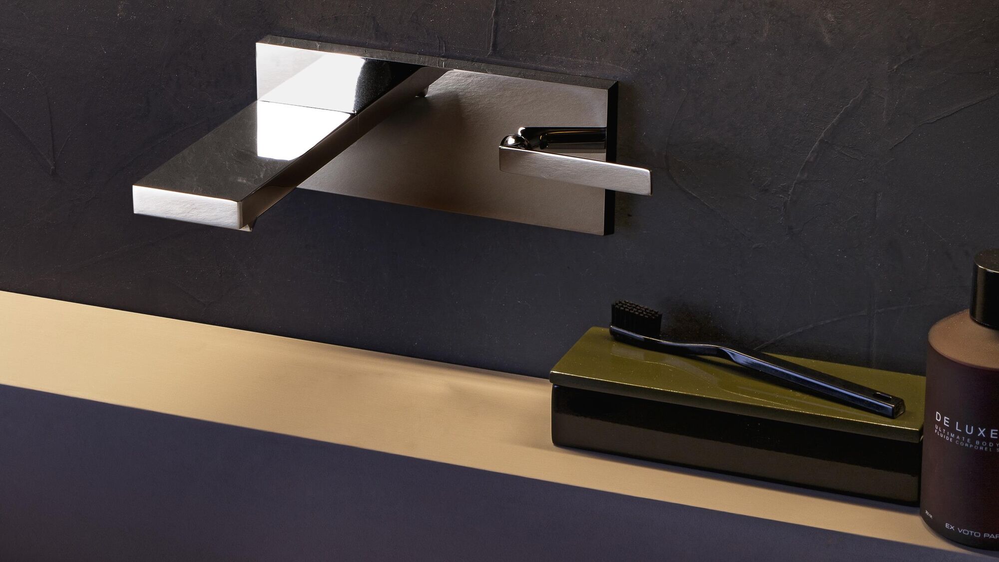 Zucchetti brassware shown as a sculptural object