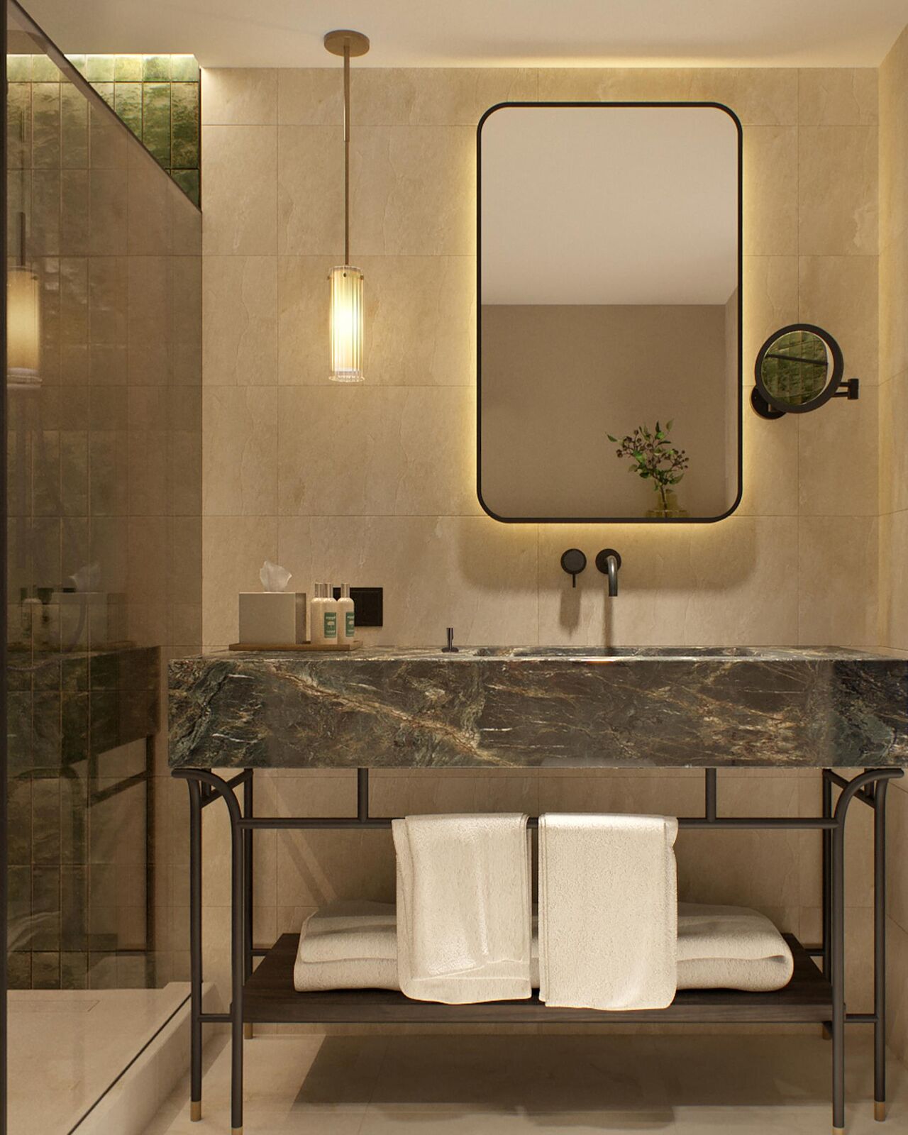 Luxury vanity with Zucchetti fittings